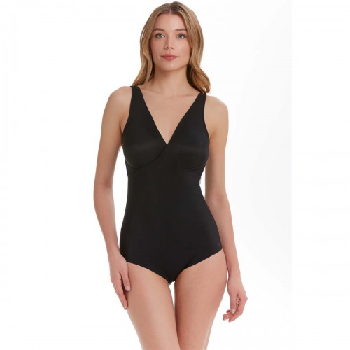 Toparlayıcı Kruvaze Body Korse / Siyah