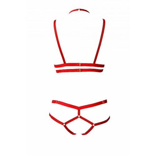 3 Parça Seksi Harness Sütyen Takım - APFT144