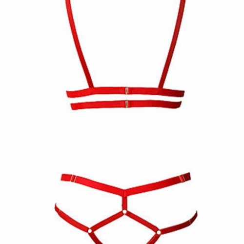 3 Parça Seksi Harness Sütyen Takım - APFT144