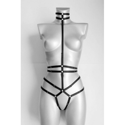 Ağ Kısmı Açık Seksi Jartiyer Harness - APFT370