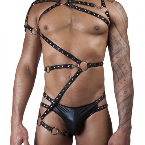 Seksi Erkek Fantazi Giyim Lastik Harness - APFTM65