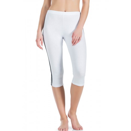 Derya Kurşun Çizgili Kadın Kapri Tayt 0534