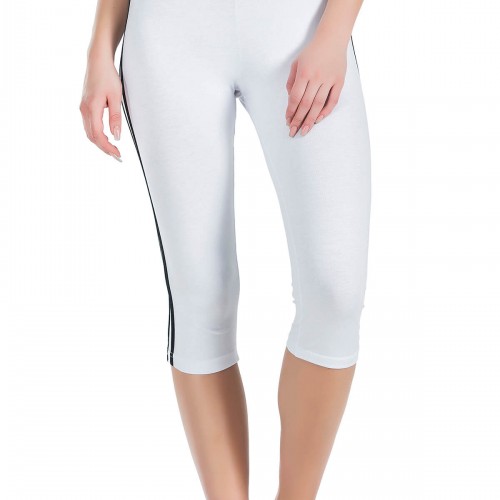 Derya Kurşun Çizgili Kadın Kapri Tayt 0534