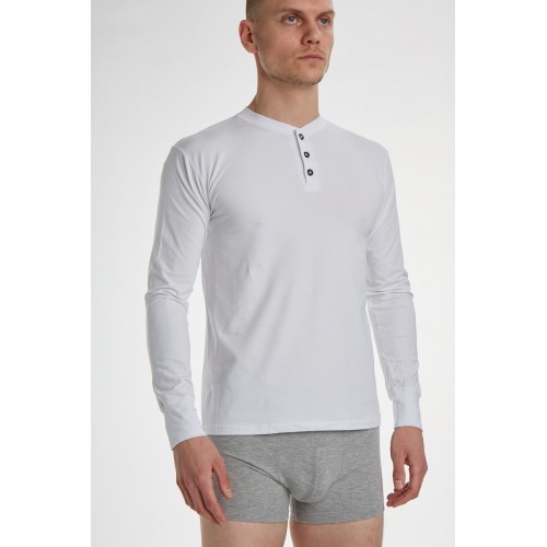 X MAN 746 ÖNÜ DÜĞMELİ UZUN KOL 2 Lİ ERKEK T-SHIRT