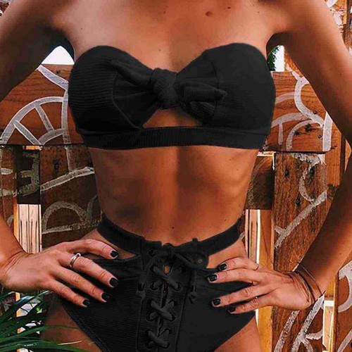 Angelsin Özel Tasarım Bikini Altı Siyah