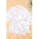 Angelsin Şifon Pareo Plaj Elbisesi Cover Up Kimono Beyaz