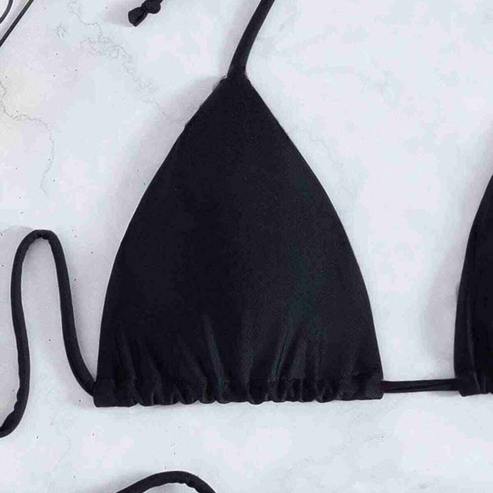 Angelsin Brezilya Model Bağlamalı Bikini Takım Siyah