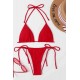Angelsin Brezilya Model Bağlamalı Bikini Takım Kırmızı