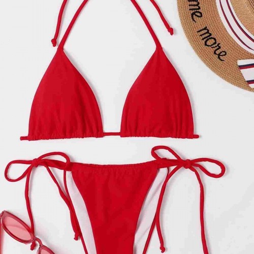 Angelsin Brezilya Model Bağlamalı Bikini Altı Kırmızı