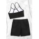 Angelsin Deniz Şortlu Sırtı Çapraz Tankini Bikini Takım Siyah Angelsin Deniz Şortlu Sırtı Çapraz Tankini Bikini Takım Siyah