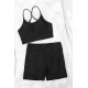 Angelsin Deniz Şortlu Sırtı Çapraz Tankini Bikini Takım Siyah Angelsin Deniz Şortlu Sırtı Çapraz Tankini Bikini Takım Siyah