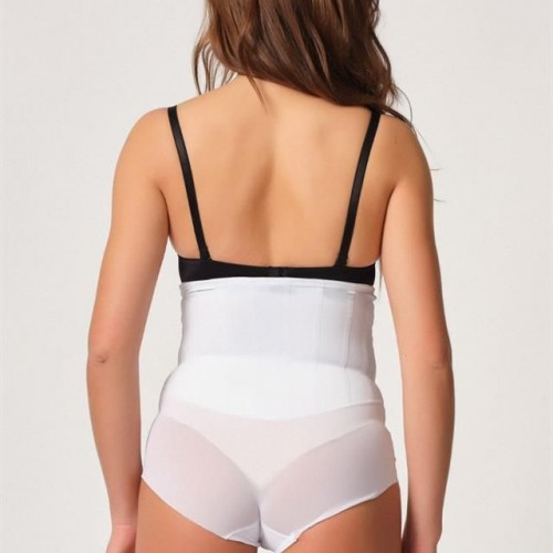 Beyaz Emay 2945 Tül Karyokalı Slip Lazer Korse