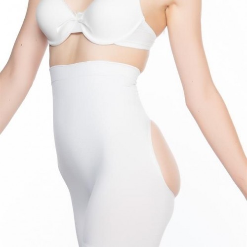 Beyaz Emay 2032 Popo Açık Masajlı Boxer Korse