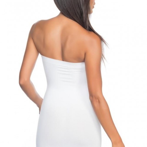 Beyaz Emay 5065 Straplez Elbise Korse