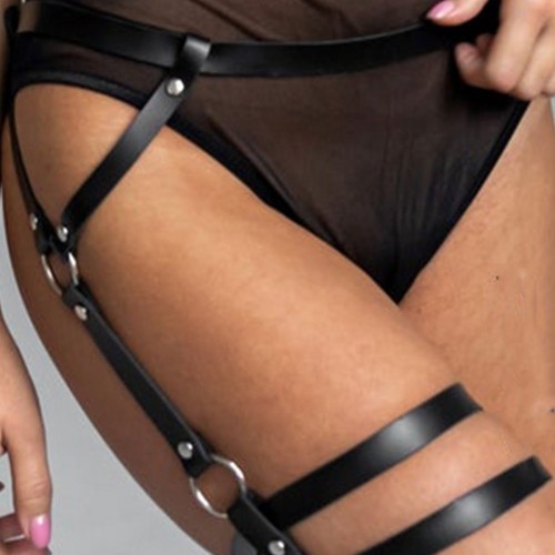 Deri Jartiyer, Seksi Bayan İç Giyim Jartiyer Harness - APFT972