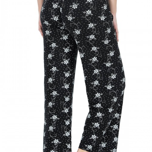 Derya Kurşun Desenli Geniş Paça Pantolon 025-D01
