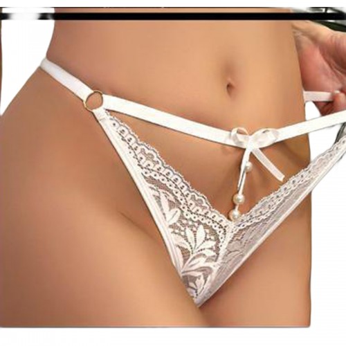 Kadın Fantezi İç Giyim Tanga Külot Perfect Fall D250 Beyaz