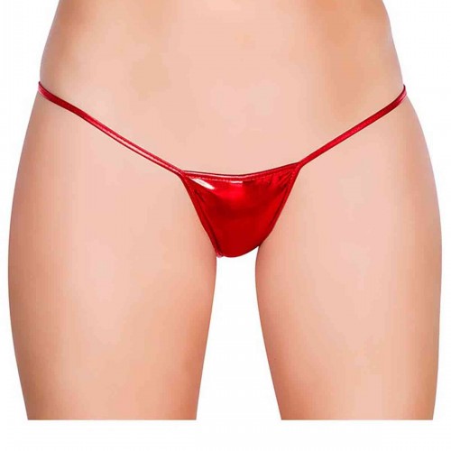 Merry See Kırmızı Deri Görünümlü Tanga