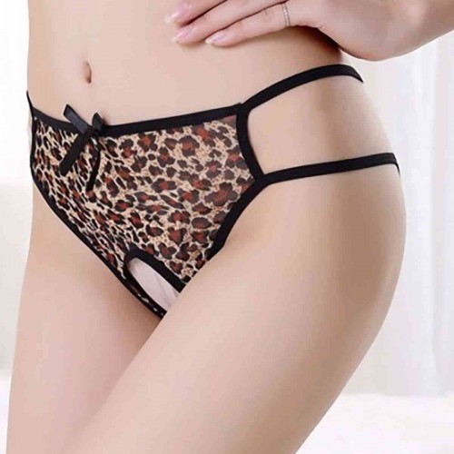 Merry See Özel Bölgesi Açık Leopar Fantazi Külot