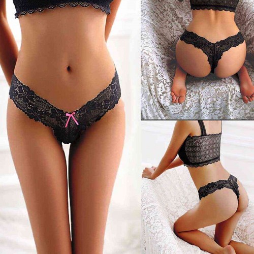 Merry See Sexy Dantel Külot iç giyim Siyah