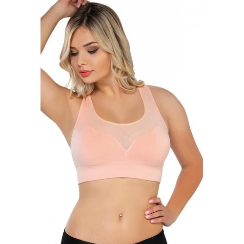 Pudra  Emay 4027 Seamless Tül Pedli Toparlayıcı Sütyen Korse