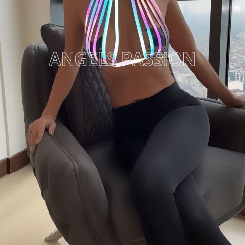 Rainbow Reflektörlü Seksi Harness Büstiyer - APFT551