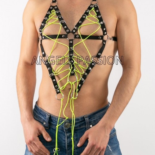 Seksi Erkek Üst Lastik Harness - APFTM59