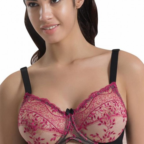 Siyah Bordo Emay 148 D Balenli Toparlayıcı Sütyen