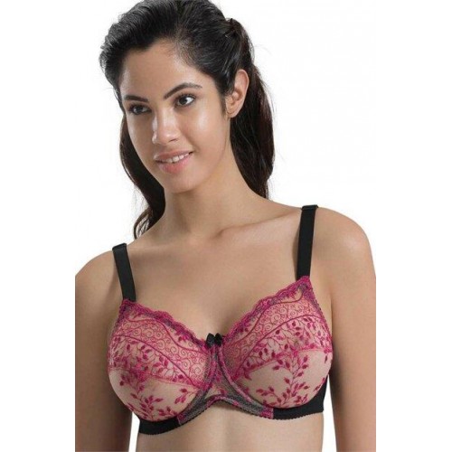 Siyah Bordo Emay 148 C Balenli Toparlayıcı Sütyen