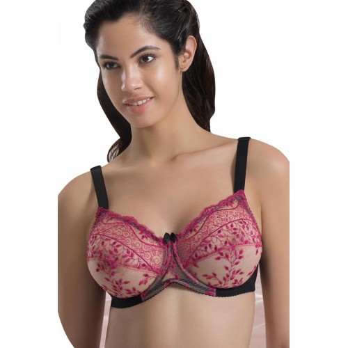 Siyah Bordo Emay 148 C Balenli Toparlayıcı Sütyen