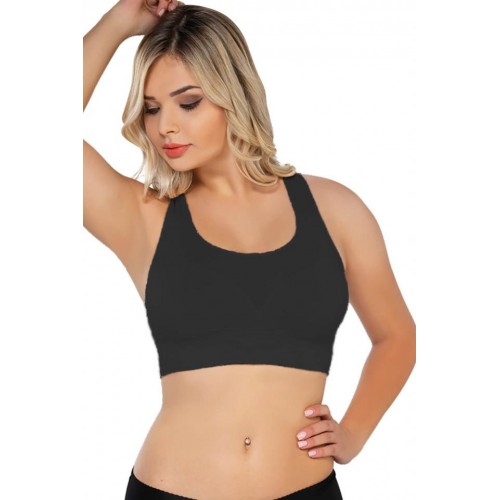 Siyah Emay 4027 Seamless Tül Pedli Toparlayıcı Sütyen Korse
