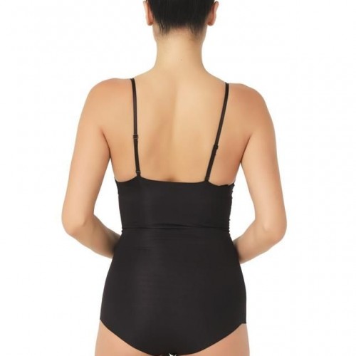 Siyah Emay 2723 Lazer Kesim Göğsü Açık Slip Korse