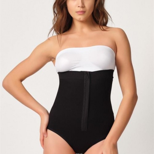 Siyah Emay 2088 Önden Agraflı Slip Korse