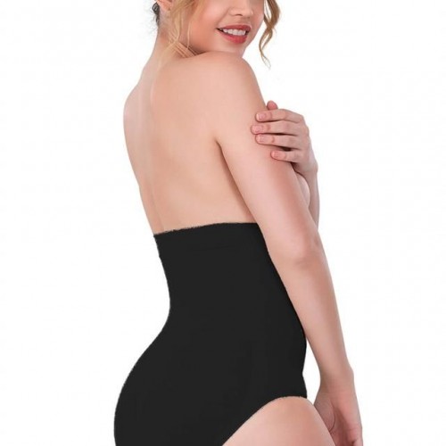 Siyah Emay 2080 Yüksek Bel Çıtçıtlı Slip Korse