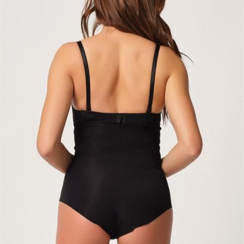 Siyah Emay 2932 Double Karın Agraf Destekli Slip Lazer Korse