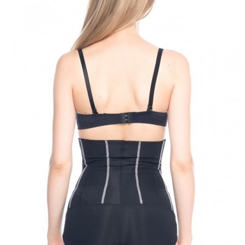 Siyah Emay 2886 Yüksek Bel Tül Slip Lazer Korse