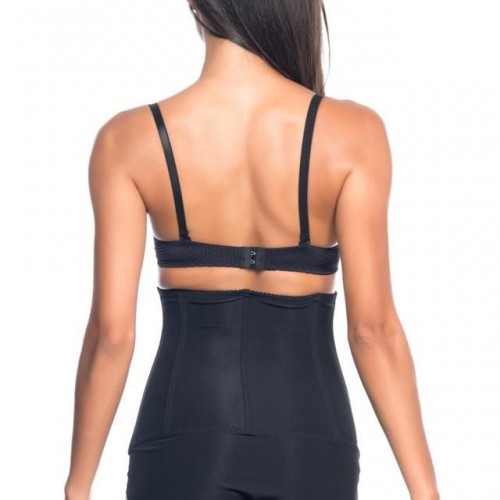 Siyah Emay 2824 Yüksek Bel Balen Agraflı Slip Lazer Korse