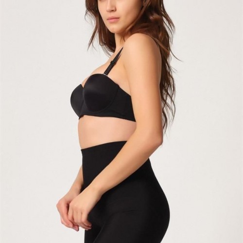 Siyah Emay 2816 Yüksek Bel Boxer Lazer Korse