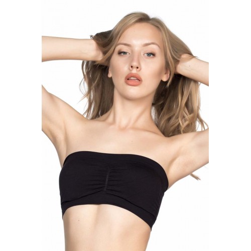 Siyah Emay 4022 Pedli Straplez Korse