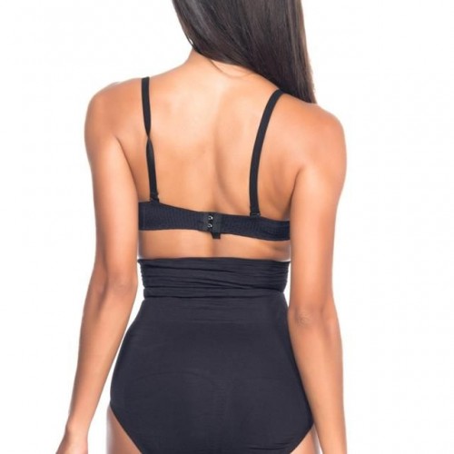Siyah Emay 2079 Yüksek Bel Desenli Double Slip Korse