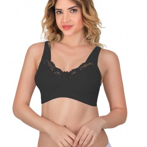 Siyah MI 181b Dantelli Toparlayıcı Cotton Sütyen