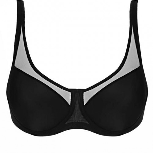 Siyah MI Emay 167 D Tül Push Up Toparlayıcı Sütyen