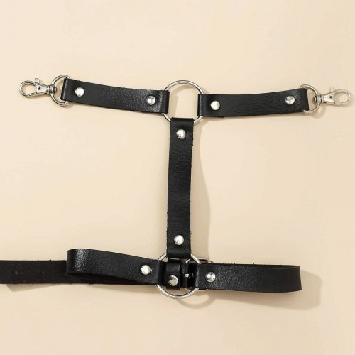 Tek Bacak Deri Jartiyer Harness - APFT962