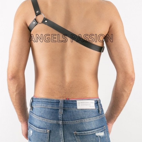 Tek Omuz Erkek Deri Harness - Dansçı Deri Giyim - Erkek Dansçı Ürünleri -  APFTM3