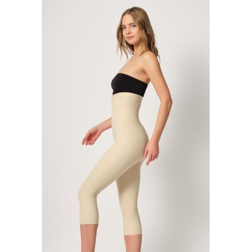 Ten Emay 2868 Fermuarlı Kapri Tayt Lazer Korse